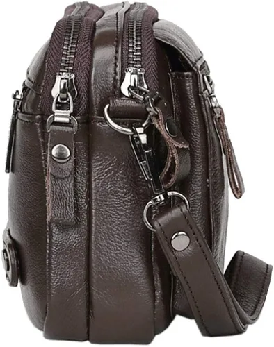 Vista 6 de KPYWZER Bolso de mano de cuero para hombre