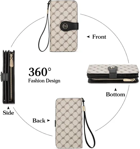 Vista 7 de BOSTANTEN Maletín para portátil de 15.6 pulgadas para mujer, bolso de piel auténtica y cartera de cuero genuino de gran capacidad