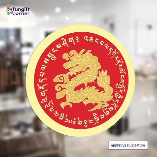 Vista 7 de Auspicious - Calcomanías de amuleto de dragón de Feng Shui, símbolo de poder, estado e influencia, regalo de Feng Shui, calcomanías decorativas