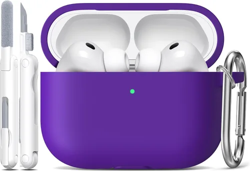 Vista 148 de R-fun for AirPods 2nd/1st Case Silicone Cover, Banana Violet Violeta plátano