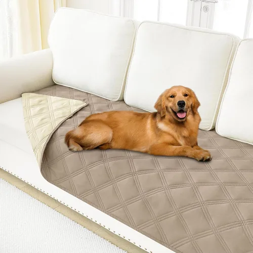 Vista 9 de Smiry Funda impermeable para cama de perro, manta reversible para mascotas para sofá Manta suave lavable para perro, funda a prueba de fugas