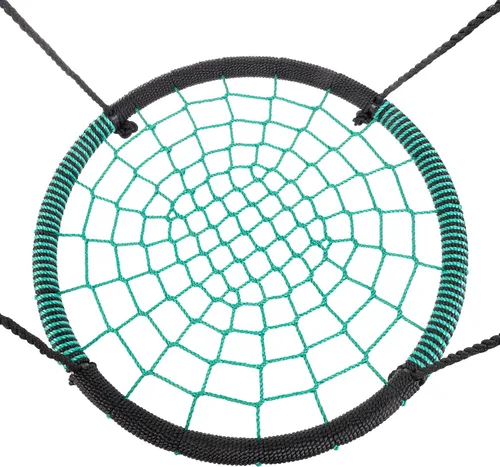 Vista 3 de Hey! Play! Columpio para árbol de telaraña, grande de 40 pulgadas de diámetro, para colgar con cuerda, gran equipo de patio trasero para niños