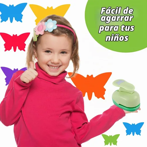 Vista 6 de UCEC Perforadora de mariposa de 1 pulgada, perforadores de papel para manualidades, perforadora de palanca hecha a mano, forma de agujero