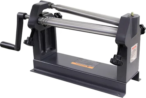 Vista 4 de KAKA INDUSTRIAL Máquina de rollo deslizante, 12 pulgadas de ancho de 22 Ga. (0.03 pulgadas) de capacidad de acero grueso, rodillo de chapa manual
