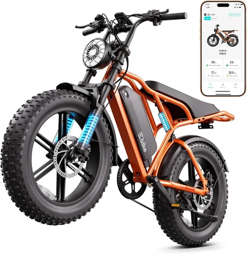 Vista 9 de Electric Bike for Adults,2000W Peak,20"x4"Fat Tire,48V Removable Battery 2-Negro carbón