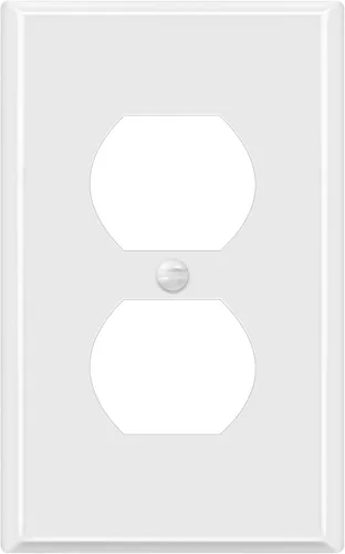 Vista 33 de ENERLITES Placa de pared de metal para receptáculo dúplex, acero inoxidable, tapa de tomacorriente, resistente a la corrosión, tamaño estándar