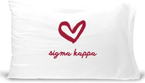 Vista 9 de sockprints Funda de almohada Alpha Chi Omega - Nombre de la hermandad con diseño de corazón. Funda de almohada 100% algodón tamaño estándar 20 x 30