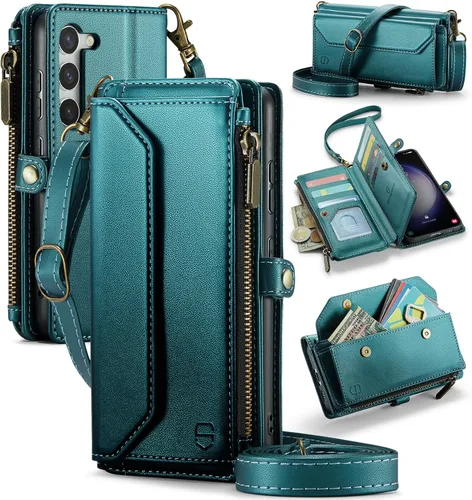 Vista 25 de Strapurs - Funda tipo cartera con correa para Samsung Galaxy S23 5G, color negro