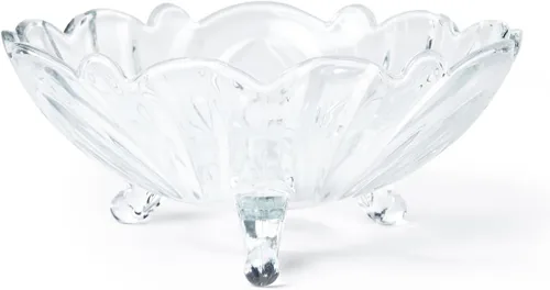 Vista 7 de Frutero de vidrio transparente para decoración de encimera de cocina, cuenco de servir con pedestal de 9.5 pulgadas, centro de mesa decorativo