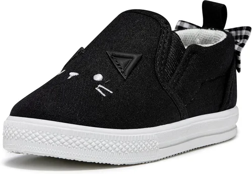 Vista 5 de HLMBB Toddler Shoes Unisex for Baby Boys Girls Shoes Cute Animal Hard Bottom Canvas Rubber Sole Kids Running Walking Sneakers