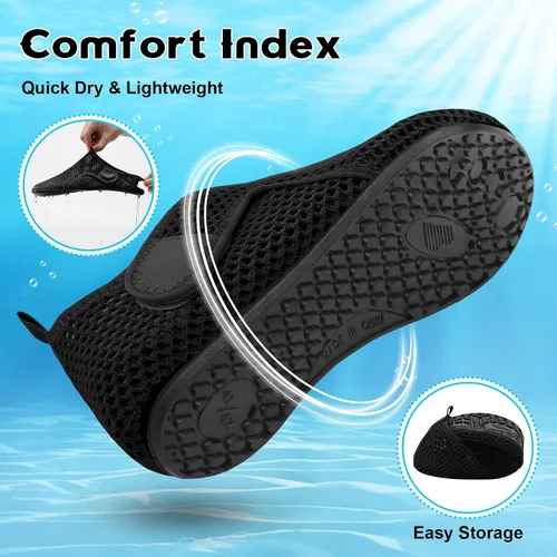 Vista 5 de Scurtain Zapatos de agua descalzos para mujeres y hombres, calcetines acuáticos de secado rápido para la playa, sandalias de verano