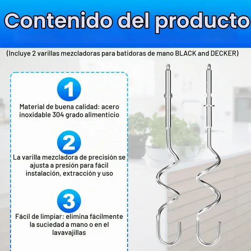 Vista 3 de 2 accesorios para batidoras de mano compatibles con MX600B MX3200B MX1500W