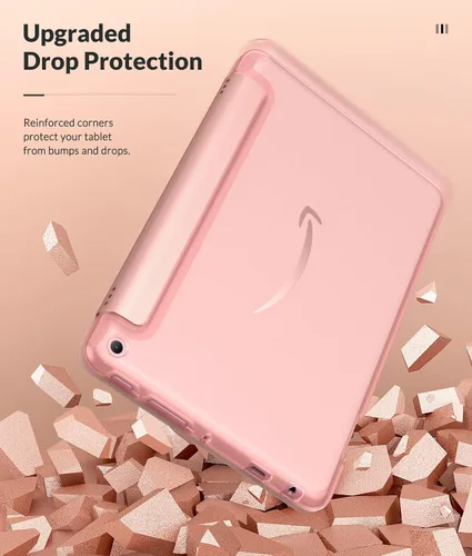 Vista 9 de MoKo Funda compatible con la nueva tablet Kindle Fire HD 8 y 8 Plus (12ª generación-versión 2024/2022) de 8 pulgadas, cubierta trasera de TPU suave