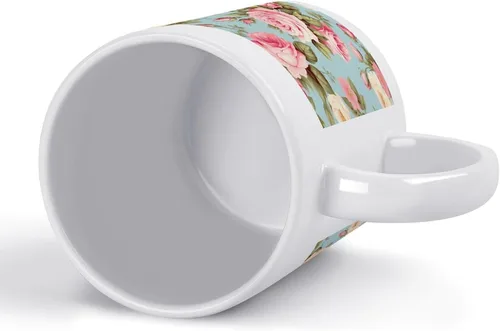 Vista 3 de Tazas de café vintage Shabby Chic Rose con diseño de flores antiguas, taza de cerámica divertida y única para cumpleaños, Día de la Madre, ideas