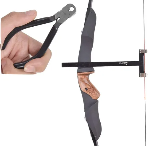Vista 7 de Juego de alicates de cuerda, alicates y cuerdas en forma de T, regla cuadrada, alicates de hebilla de bloqueo, kit de torneado de arco recurvo