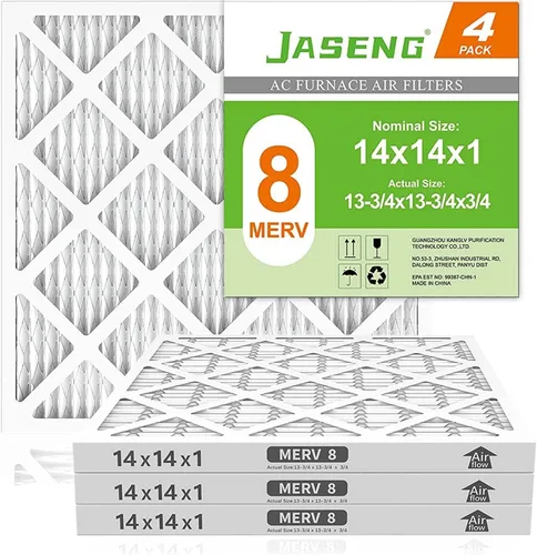 Vista 9 de Paquete de 4 filtros de aire para horno de 10 x 10 x 1, filtrado MERV 8 MPR 600 y FPR 5, reemplazo del filtro de aire HVAC