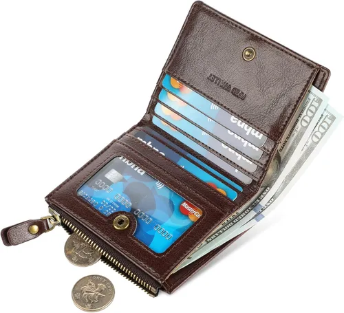 Vista 2 de Lavemi Ultra Thin Small Compact Leather Womens Wallets RFID Blocking Credit Card Holder for Women