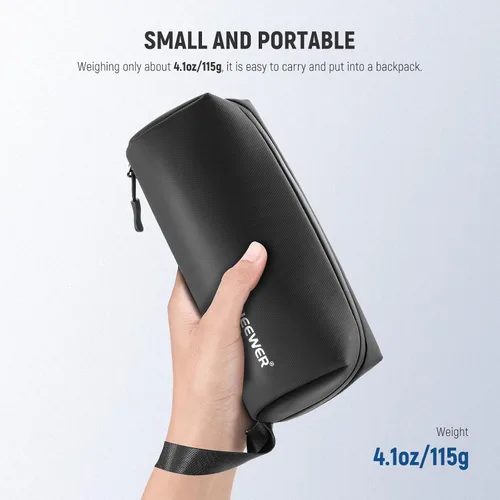 Vista 5 de NEEWER Bolsa de transporte para bolsillo 4 bolsillos 3, protección a prueba de polvo, a prueba de salpicaduras, absorción de golpes, resistente a