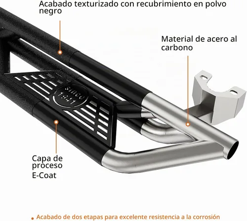 Vista 8 de Hooke Road Barras de Paso Lateral de Caída para 4 Puertas JK para Jeep Wrangler JKU 2007-2018 de 4 Puertas Solamente, Barra de Paso de Acero de Alta