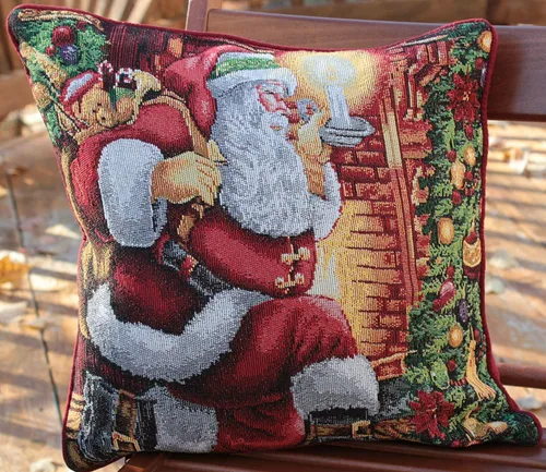 Vista 2 de Tache Home Fashion Funda de almohada 16 x 16 Down The Chimney