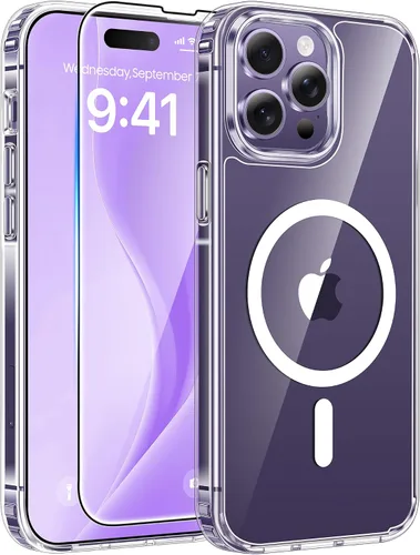 Vista 265 de FNTCASE - Funda para iPhone 16 Pro: magnética, mate, translúcida, de grado militar, protectora contra caídas, resistente, fina, duradera y a prueba