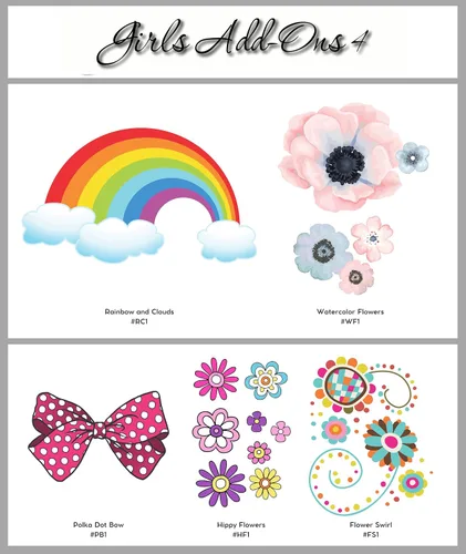 Vista 7 de Calcomanía de pared con nombre y inicial para niñas, decoración de pared, personalizada, decoración, guardería, dormitorio, además de calcomanía