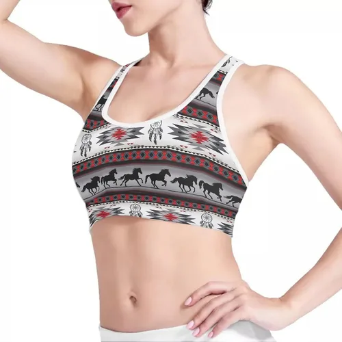 Vista 3 de Frestree Brasier deportivo para mujer de alto impacto, gimnasio, entrenamiento, yoga, fitness, camiseta sin mangas, acolchado, ciclismo, sin