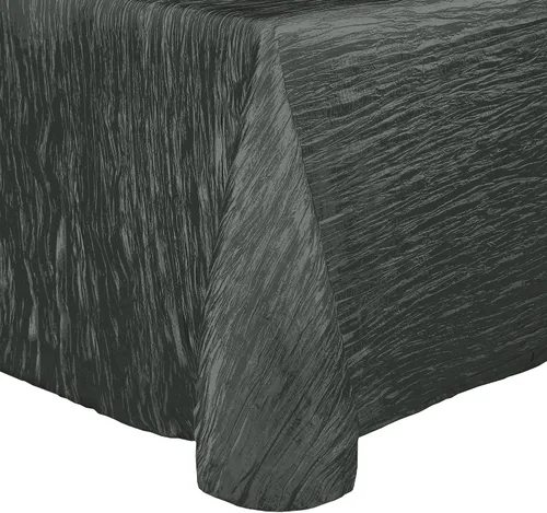 Vista 40 de Ultimate Textile Delano Crinkle - Mantel ovalado de tafetán (50 x 90 pulgadas), color negro