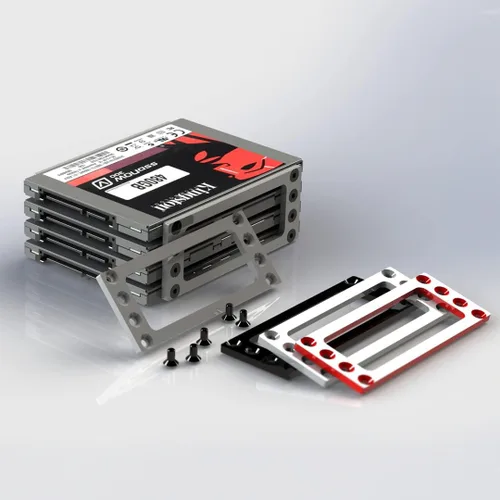 Vista 3 de 2.5 pulgadas PC SSD HDD jaulas soporte de estado sólido marco de unidad de múltiples capas apilamiento externo HD gabinete base base SATA PATA
