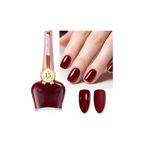 Vista 12 de DouborQ Esmalte de uñas de secado rápido de larga duración, malva Rojo Oscuro Rosa