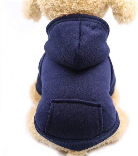 Vista 14 de Jecikelon Sudadera con capucha para perro de invierno con bolsillos, ropa cálida para perros pequeños, abrigo de Chihuahua, ropa de cachorro y gato