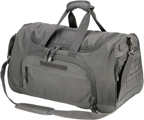 Vista 7 de HYKING Bolsa de gimnasio para mujeres y hombres, bolsa táctica militar para fin de semana, entrenamiento, ligera, impermeable, deportiva, bolsillo