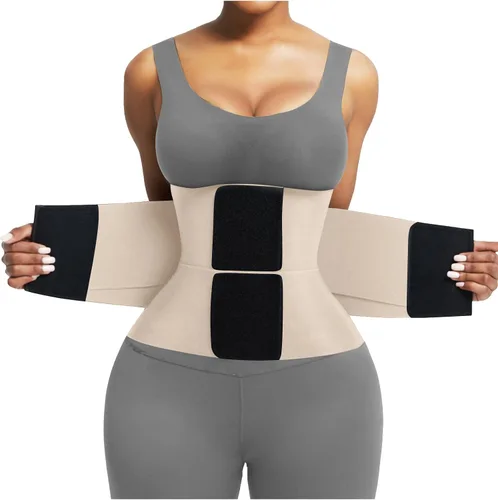 Vista 9 de FeelinGirl Cinturón de entrenamiento de cintura, reductor de cintura, cinturón de abdominales, control de abdomen, moldeador de cuerpo con triple