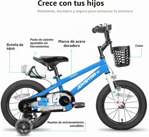 Vista 2 de JOYSTAR Pluto 12-20" Kids Bike with Light Up Training Wheels