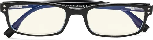Vista 7 de Gafas con filtro de luz azul para hombres y mujeres, de lectura, para la computadora, con protección UV Negro