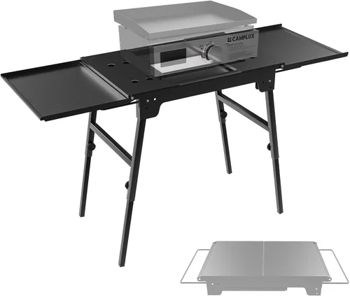 Vista 12 de CAMPLUX Horno de pizza de 17 pulgadas para parrilla con bolsa de almacenamiento y piedra de cordierita de 14.8 x 13 pulgadas, termómetro integrado
