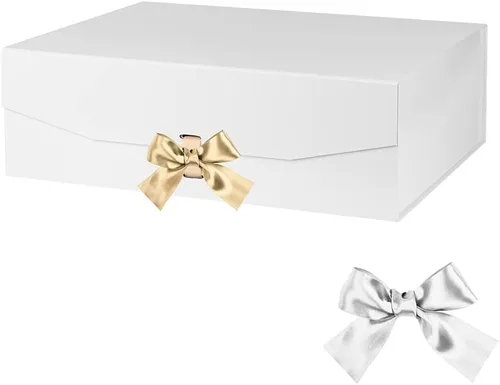 Vista 19 de GoooodGift Caja de regalo negra para regalos de 10 x 7.3 x 3.5 pulgadas, caja decorativa con cinta, caja de regalo vacía con tapa cierre magnético