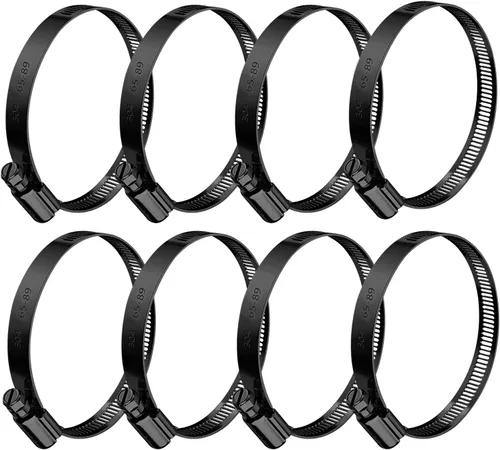 Vista 13 de BOTTEN 15 piezas Abrazadera de manguera negra, 1-1/3" - 2-1/4" (33-57mm) Abrazaderas de manguera de acero inoxidable 304, juego de surtido