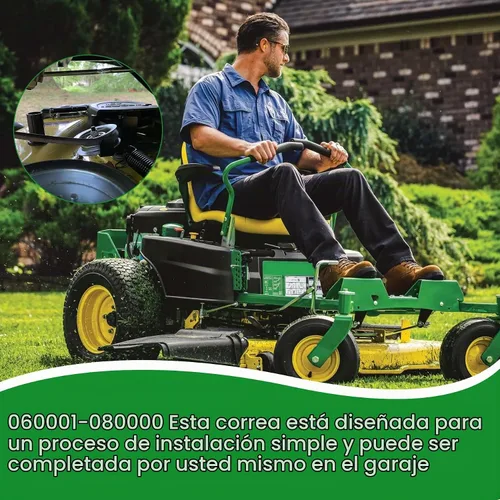 Vista 5 de Cinturón de cubierta de 48 pulgadas GX26422 para cortacésped John Deere