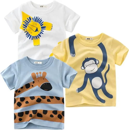 Vista 8 de GFQLONG Camisetas de manga corta para niños pequeños, camisetas de algodón Avión