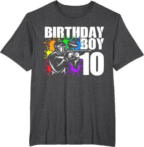 Vista 12 de Camiseta de 10 años de antigüedad, fiesta de cumpleaños para niños, Negro, S