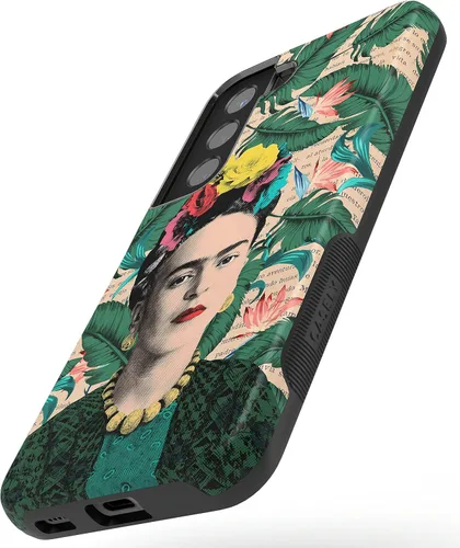 Vista 3 de Casely Funda para Galaxy S22 Plus Encuentra tu musa Retrato de Frida Kahlo Diseño protector audaz