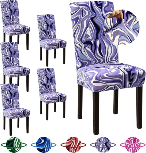 Vista 39 de Sufdari Juego de 4 fundas para sillas de comedor, color beige, antideslizantes, de elastano, elásticas, para comedor, hotel (Grande)