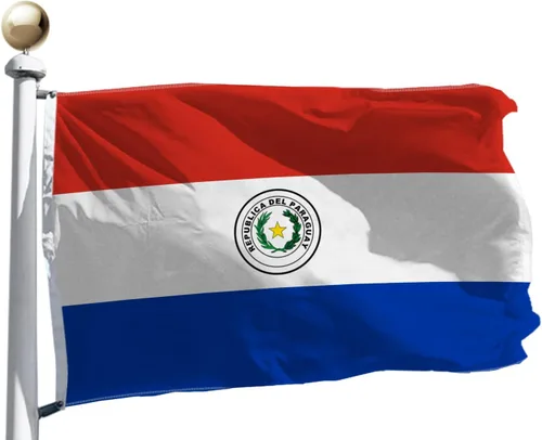 Vista 14 de Bandera argentina de 3 x 5 pies, grande, poliéster 100D en ambos lados para exteriores e interiores moderados, ojales de latón con cabecera de lona