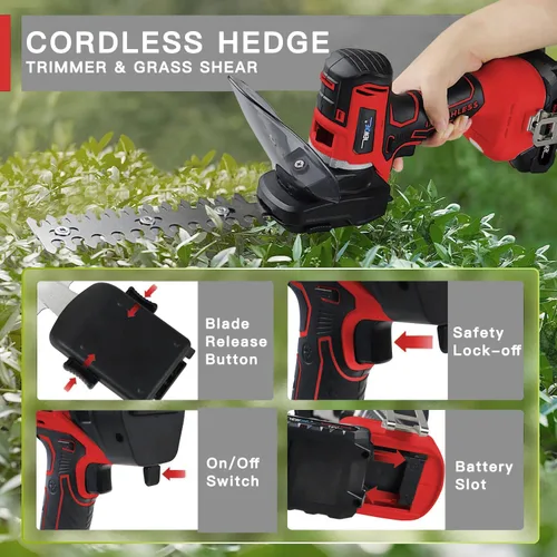 Vista 3 de NEWONE Juego de herramientas de 12 piezas 18V MAX MATRIX Kit combinado de herramientas eléctricas con taladro, con 2 baterías de 2.0Ah y cargador