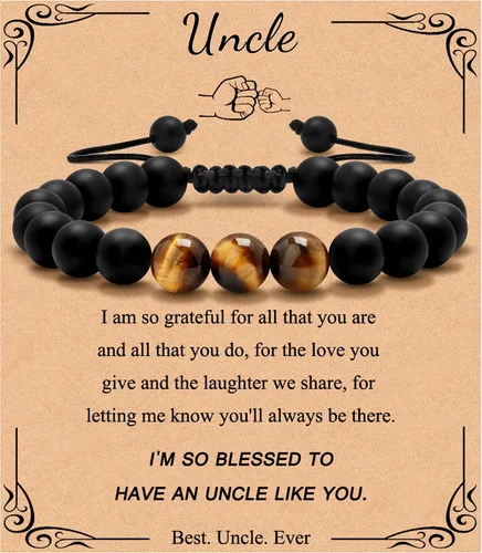 Vista 29 de Pulsera de regalos para hombres para papá hijo mi hombre novio marido hermano nieto abuelo papá bonus sobrino tío cumpleaños día del padre
