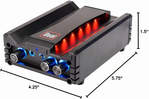 Vista 10 de Dual Electronics DBTMA100 Amplificador Bluetooth Micro 2 Canales Clase D 100W peak power, up to 100ft Bluetooth range, 3.5mm AUX input, stereo RCA