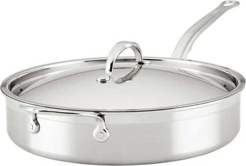 Vista 13 de ProBond - Sartén forjada de acero inoxidable profesional de 3.5 cuartos de galón con tapa