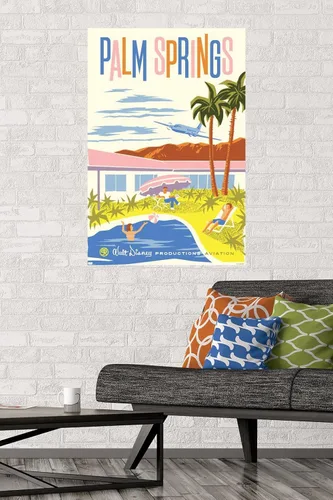 Vista 2 de Disney Mickey Mouse One: Walt's Plane - Póster de pared de Trends International de Palm Springs, 24 x 36 pulgadas, versión premium sin marco