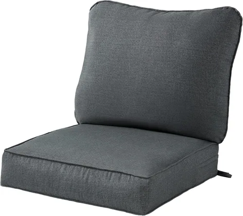 Vista 18 de Greendale Home Fashions Juego de cojines de asiento profundo para exterior de 2 piezas, Adobe Ártico